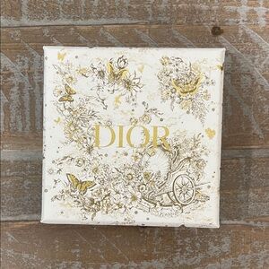 Dior Elegant Gold and Cream Floral Box with Jewelry Pouch